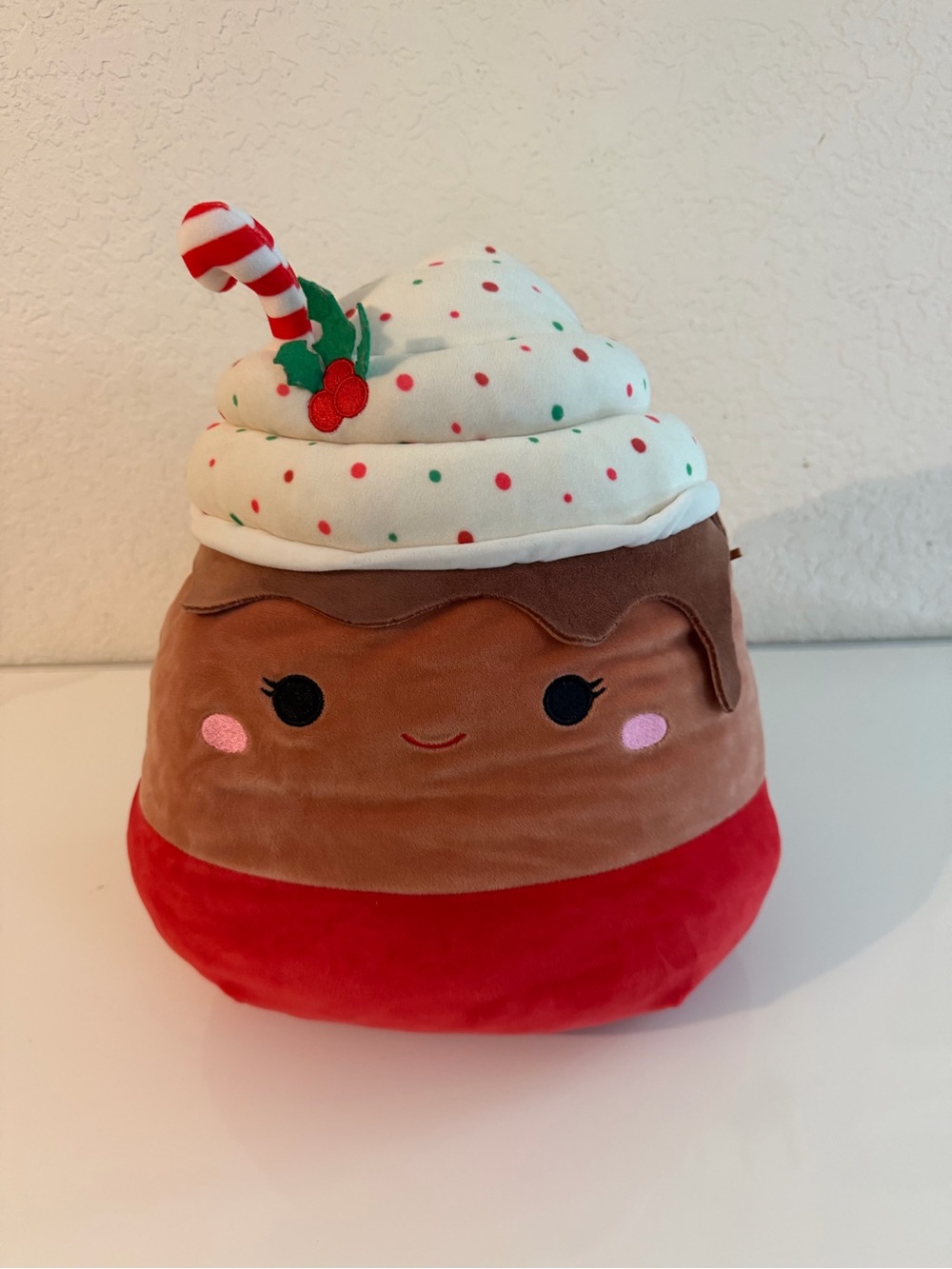 Squishmallows Festive Dessert Plush in Red, Brown & White